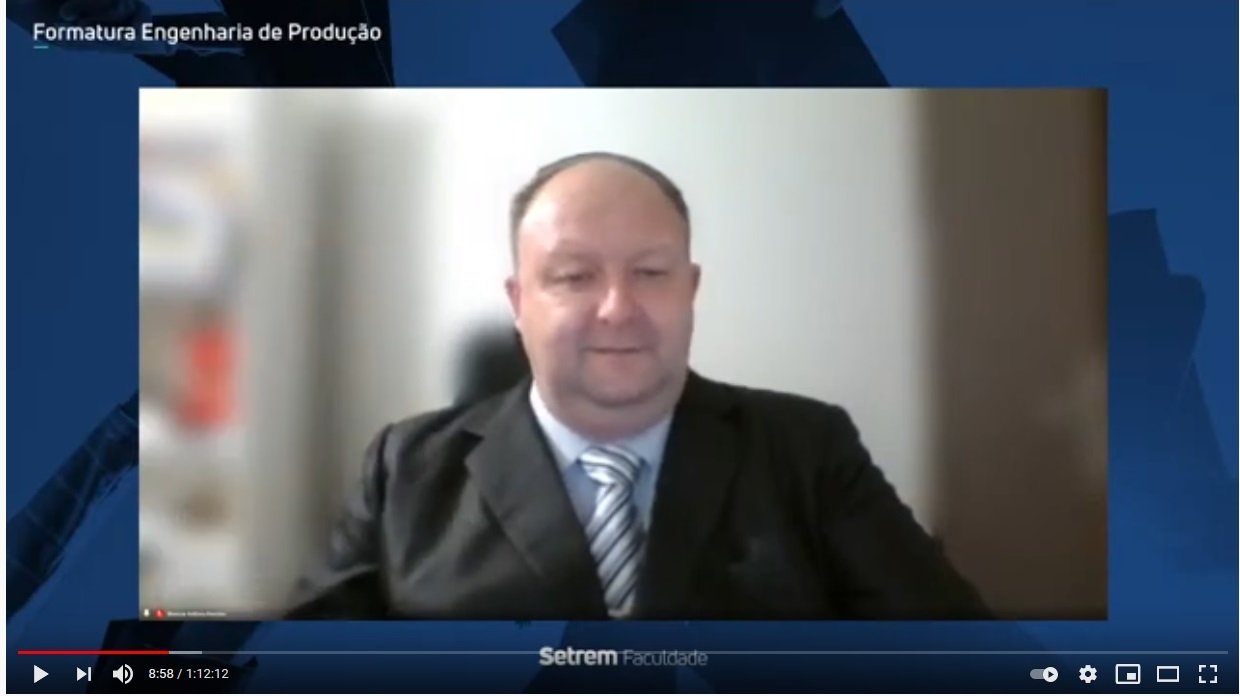 Eng. Mec. e Seg. Trab. Marcos Antônio Kercher, coordenador das Inspetorias e também um dos professores homenageados